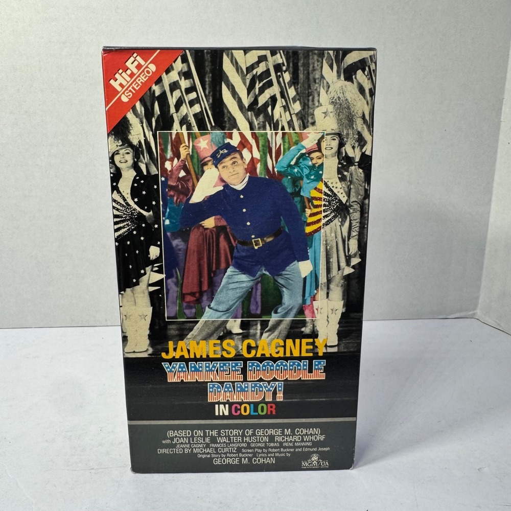 Yankee Doodle Dandy VHS‎ James Cagney Colorized 1986 CBS FOX Video Hi-Fi Vintage
